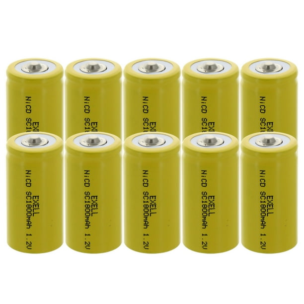 Exell 1.2V 2000mAh NiCD C Rechargeable Battery Button Top Cell Fast USA Ship Exell 1.2V 2000mAh NiCD C Rechargeable Battery Button Top Cell Fast USA Ship